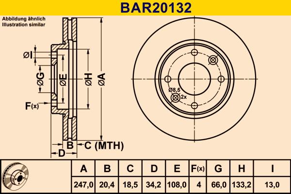 Barum BAR20132 - Тормозной диск autospares.lv