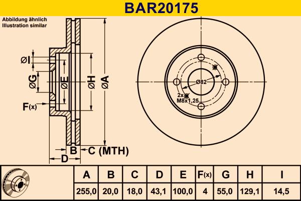 Barum BAR20175 - Тормозной диск autospares.lv