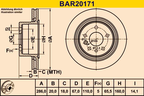 Barum BAR20171 - Тормозной диск autospares.lv