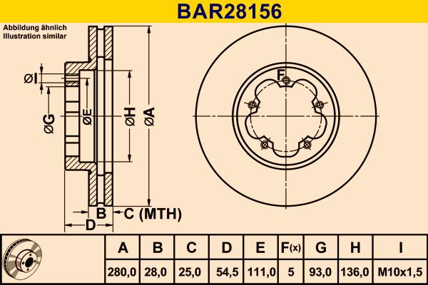 Barum BAR28156 - Тормозной диск autospares.lv