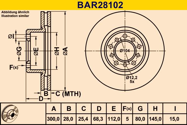 Barum BAR28102 - Тормозной диск autospares.lv