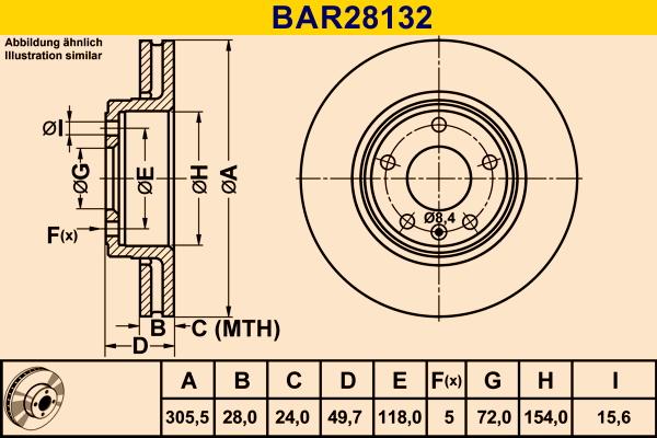 Barum BAR28132 - Тормозной диск autospares.lv