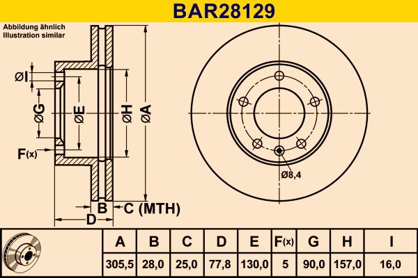 Barum BAR28129 - Тормозной диск autospares.lv