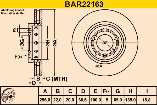 Barum BAR22163 - Тормозной диск autospares.lv