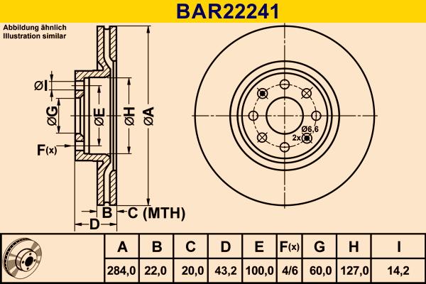 Barum BAR22241 - Тормозной диск autospares.lv