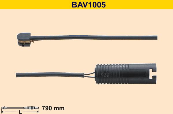 Barum BAV1005 - Сигнализатор, износ тормозных колодок autospares.lv