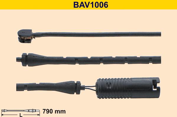 Barum BAV1006 - Сигнализатор, износ тормозных колодок autospares.lv