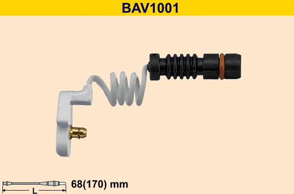 Barum BAV1001 - Сигнализатор, износ тормозных колодок autospares.lv