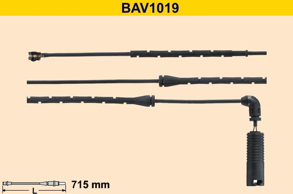 Barum BAV1019 - Сигнализатор, износ тормозных колодок autospares.lv