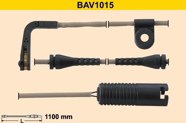 Barum BAV1015 - Сигнализатор, износ тормозных колодок autospares.lv