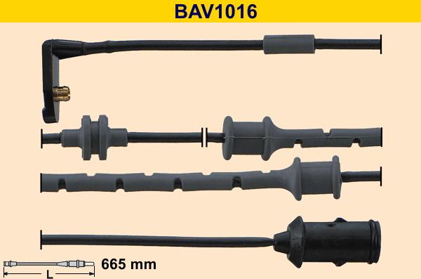 Barum BAV1016 - Сигнализатор, износ тормозных колодок autospares.lv