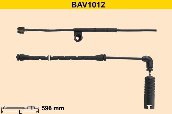 Barum BAV1012 - Сигнализатор, износ тормозных колодок autospares.lv