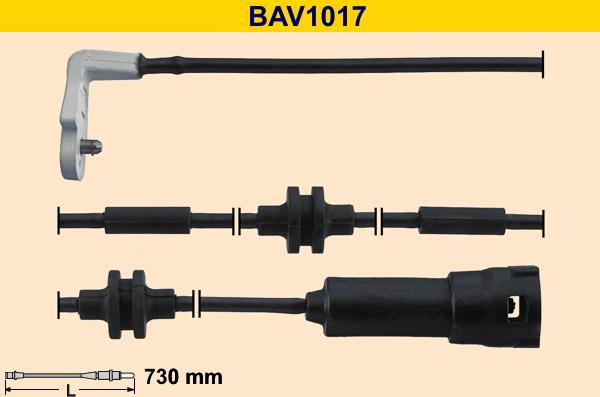 Barum BAV1017 - Сигнализатор, износ тормозных колодок autospares.lv