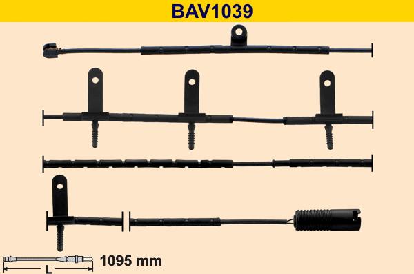 Barum BAV1039 - Сигнализатор, износ тормозных колодок autospares.lv