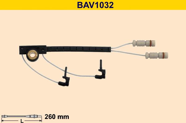 Barum BAV1032 - Сигнализатор, износ тормозных колодок autospares.lv