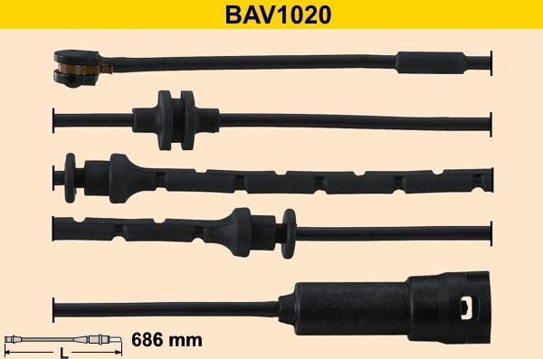 Barum BAV1020 - Сигнализатор, износ тормозных колодок autospares.lv