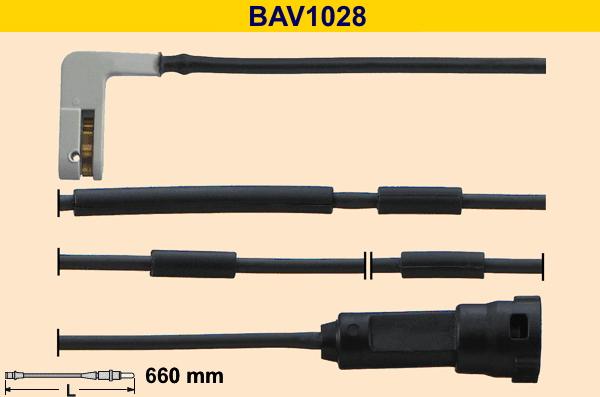 Barum BAV1028 - Сигнализатор, износ тормозных колодок autospares.lv