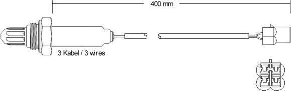 BBT OXY356.040 - Лямбда-зонд, датчик кислорода autospares.lv