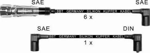 BBT ZK417 - Комплект проводов зажигания autospares.lv