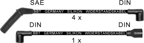 BBT ZK1745 - Комплект проводов зажигания autospares.lv