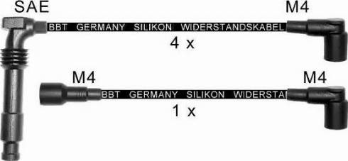 BBT ZK754 - Комплект проводов зажигания autospares.lv