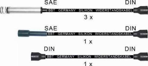 BBT ZK758 - Комплект проводов зажигания autospares.lv