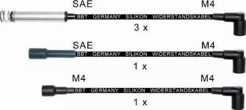 BBT ZK721 - Комплект проводов зажигания autospares.lv