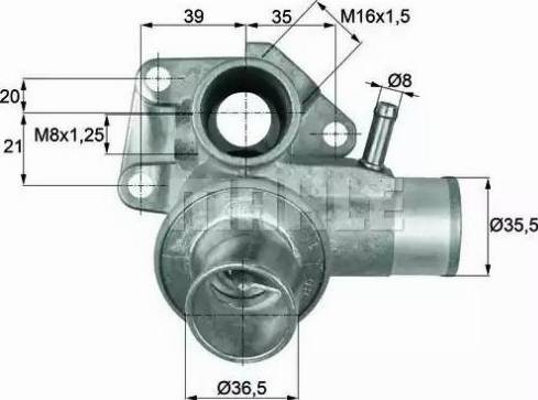 BEHR TI 185 80D - Термостат охлаждающей жидкости / корпус autospares.lv