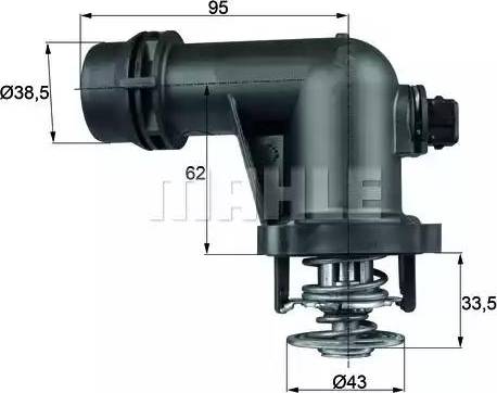 BEHR TM 15 105 - Термостат охлаждающей жидкости / корпус autospares.lv