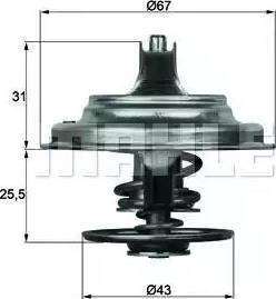 BEHR TX 23 75D - Термостат охлаждающей жидкости / корпус autospares.lv