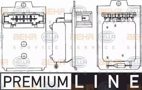 BEHR HELLA Service 9ML 351 303-261 - Сопротивление, реле, вентилятор салона autospares.lv