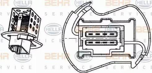 BEHR HELLA Service 9ML 351 332-251 - Сопротивление, реле, вентилятор салона autospares.lv