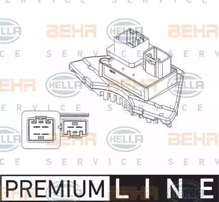 BEHR HELLA Service 5HL 351 321-231 - Регулятор, вентилятор салона autospares.lv