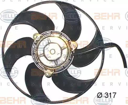 BEHR HELLA Service 8EW 351 044-151 - Вентилятор, охлаждение двигателя autospares.lv