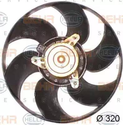 BEHR HELLA Service 8EW 351 044-161 - Вентилятор, охлаждение двигателя autospares.lv