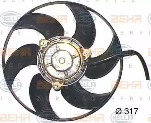 BEHR HELLA Service 8EW 351 044-211 - Вентилятор, охлаждение двигателя autospares.lv