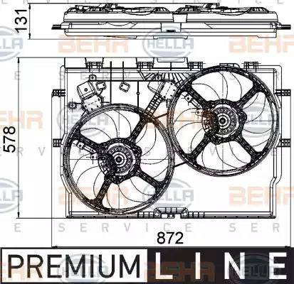 BEHR HELLA Service 8EW 351 041-441 - Вентилятор, охлаждение двигателя autospares.lv