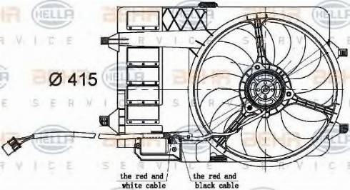 BEHR HELLA Service 8EW 351 000-301 - Вентилятор, охлаждение двигателя autospares.lv