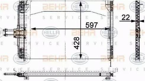 BEHR HELLA Service 8FC 351 035-461 - Конденсатор кондиционера autospares.lv