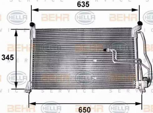 BEHR HELLA Service 8FC 351 035-151 - Конденсатор кондиционера autospares.lv