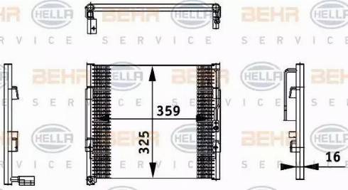 BEHR HELLA Service 8FC 351 035-731 - Конденсатор кондиционера autospares.lv