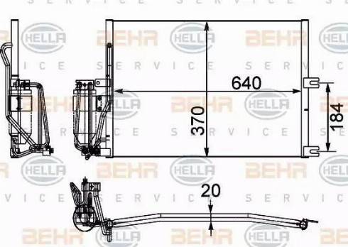 BEHR HELLA Service 8FC 351 036-031 - Конденсатор кондиционера autospares.lv