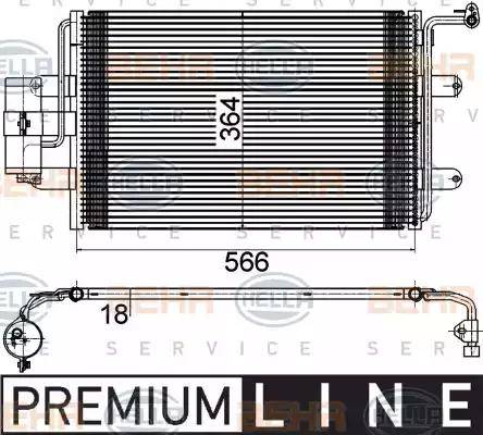 BEHR HELLA Service 8FC 351 036-381 - Конденсатор кондиционера autospares.lv