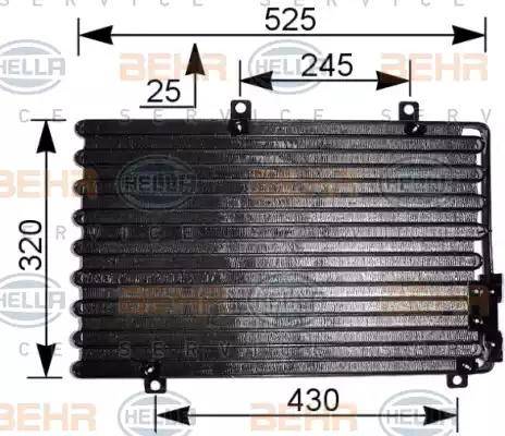 BEHR HELLA Service 8FC 351 036-741 - Конденсатор кондиционера autospares.lv