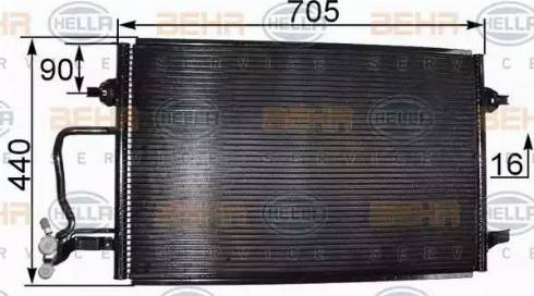 BEHR HELLA Service 8FC 351 038-441 - Конденсатор кондиционера autospares.lv