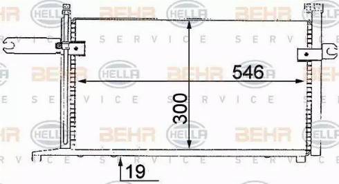 BEHR HELLA Service 8FC 351 038-411 - Конденсатор кондиционера autospares.lv