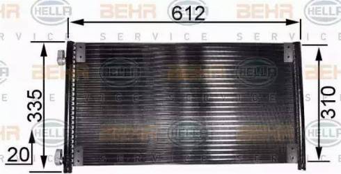 BEHR HELLA Service 8FC 351 038-311 - Конденсатор кондиционера autospares.lv