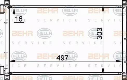 BEHR HELLA Service 8FC 351 038-321 - Конденсатор кондиционера autospares.lv