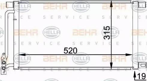 BEHR HELLA Service 8FC 351 038-214 - Конденсатор кондиционера autospares.lv