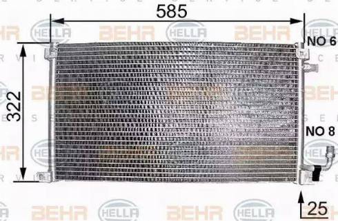 BEHR HELLA Service 8FC 351 038-221 - Конденсатор кондиционера autospares.lv